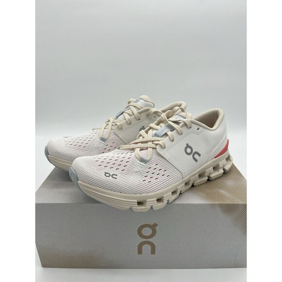 ON CLOUD X 4 Women's IVORY SALMON Athletic Running Walking Sneaker Shoes Size 7 - Picture 2 of 9